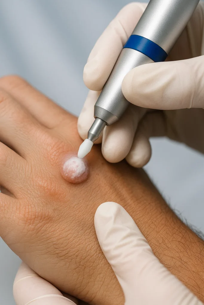 example of wart removal Godmanchester using cryopen