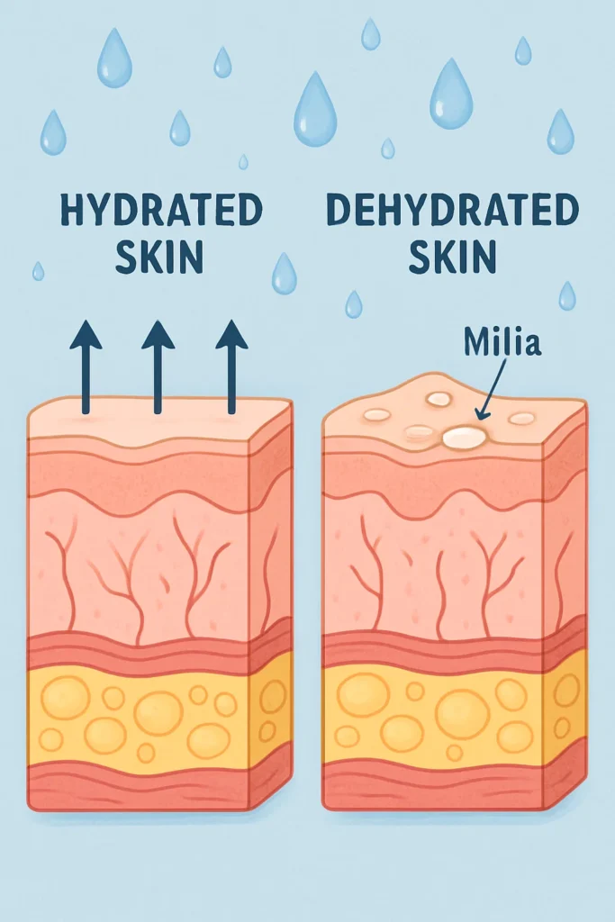 The importance of hydration and milia production Godmanchester
