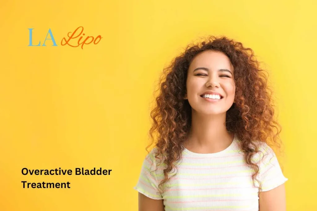woman smiling about overactive bladder treatment Godmanchester solutions